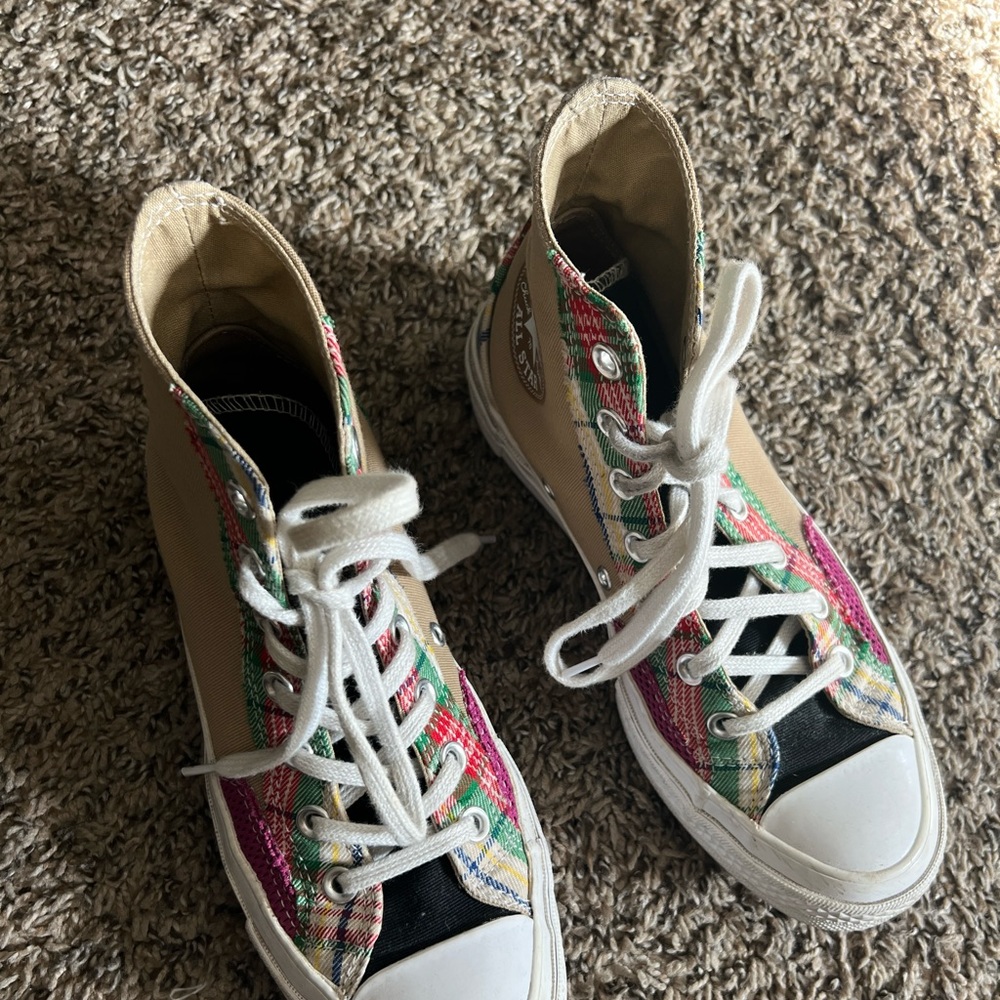 Plaid Patchwork Converse - image 6
